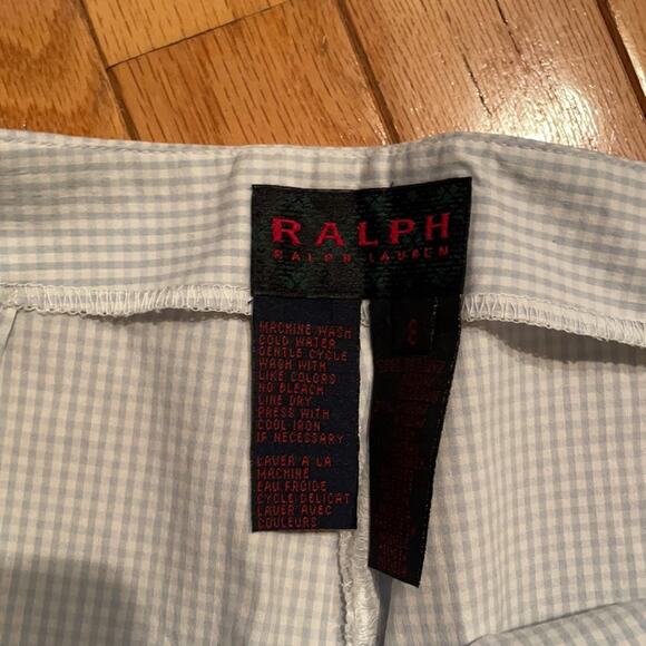 Ralph Ralph Lauren blue gingham pants size 8 - Picture 4 of 6